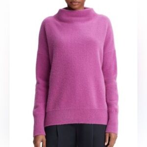 Vince 100% cashmere Vibrant Pink Cowl Neck Sweater